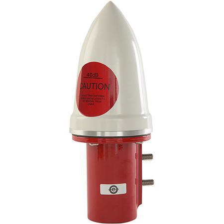 1575 MHz 3.5 dBic GPS Timing Reference Antenna with 40 dB LNA, Red Collar Mount, and 2 ft Mounting Pipe