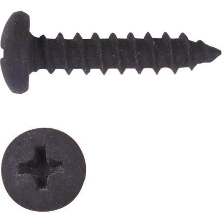 #8 x 3/4 in Phillips Steel Self-Tapping Screw in Black, 250 Pack