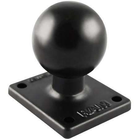 RAM® Ball Adapter with 2 in x 1.7 in Rectangle Base and C-Size 1.5 in Rubber Ball