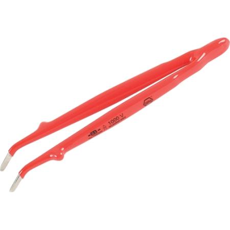 Insulated Tweezers Angled Blunt 8 in