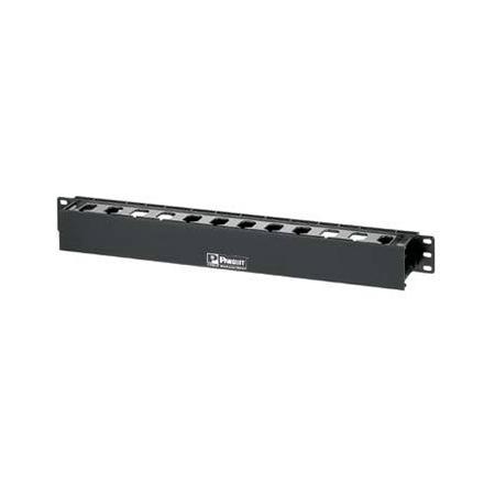 Horizontal Cable Manager, Black 1 RU