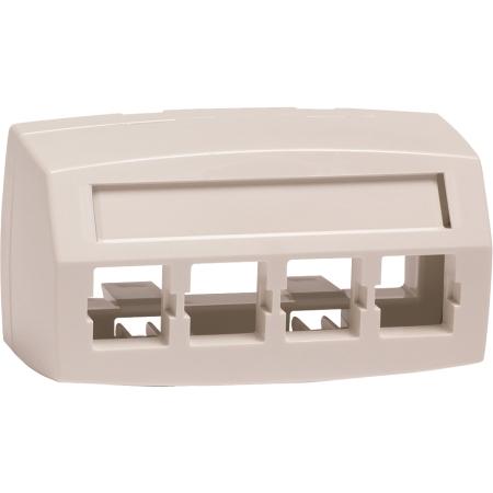 M14CE-E Type Furniture Faceplate, four port white