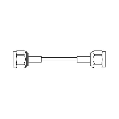 1.5 ft DC - 6 GHz Plenum Cable Assembly with N Male - N Male Connectors, Blue Jacket