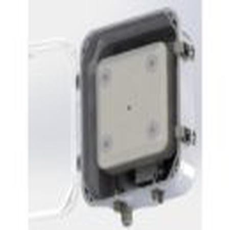 NEMA 4X Dual Line PoE Heated Polycarbonate Enclosure with Clear Door and 4 RPTNC Male - Female