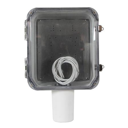 12 x 10 x 5 in NEMA 4X Polycarbonate Enclosure with Integrated Omni Antenna and 4 RPSMA Male Connectors