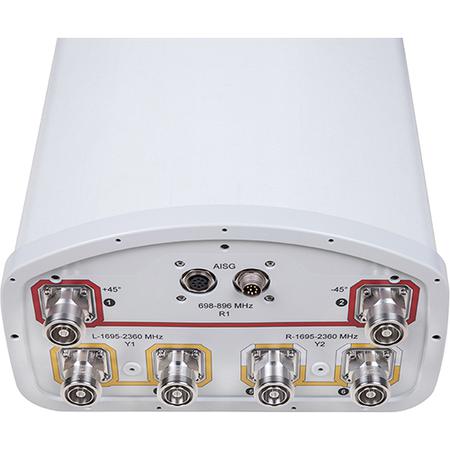 2x 698 - 896, 4x 1695 - 2360 MHz Outdoor Sector Antenna with 6x 7/16 DIN Female Connectors