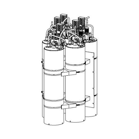 148-174 MHz 5 Channel Combiner, 7" cavity-ferrite