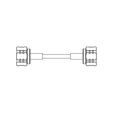 1.5 ft DC - 6 GHz Plenum Cable Assembly with 4.3-10 Male - 4.3-10 Male Connectors, Blue Jacket