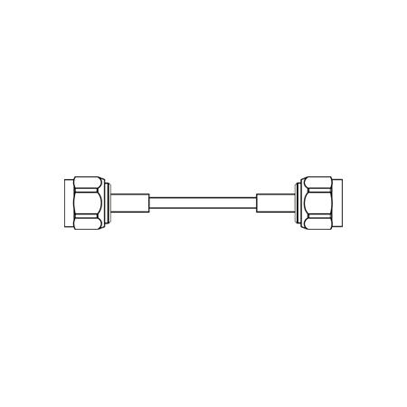 3 ft  DC - 6000 MHz Cable Assembly with N Male - N Male Connectors, Red Jacket