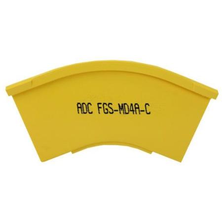 FiberGuide 45° Down Elbow Kit, 2 in x 2 in, yellow