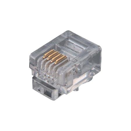 Modular Plug, RJ11 (6x4), Pkg/100