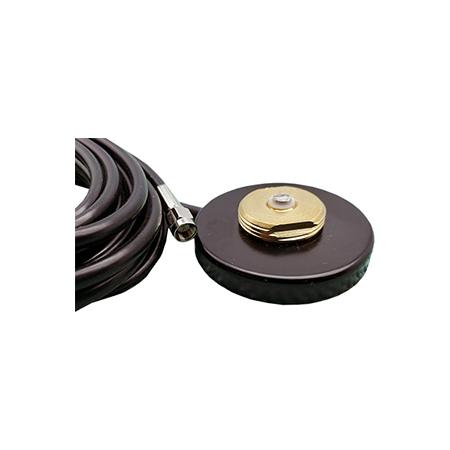 Mini Magnetic Mount with 20 ft RG-58/U in Black, No Connector