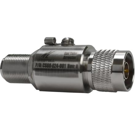 RF Coax Surge Arrestor/Protector, 0-3GHz