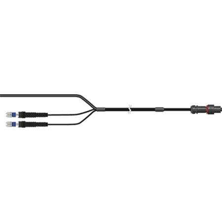 Hybrid Cable Assy, 15ft End 2: 4 fibers