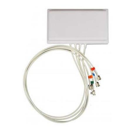2.4/5/6 GHz 6 dBi Wi-Fi Directional Antenna with 4 RPSMA Male Connectors