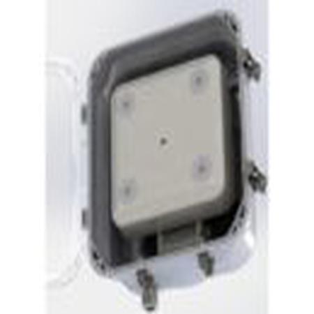 NEMA 4X Single Line PoE Heated Polycarbonate Enclosure with Clear Door and 4 RPTNC Male - Female