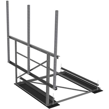 10 ft Face Non-Penetrating Roof Frame with (3) 3.5 in OD x 96 in Pipes