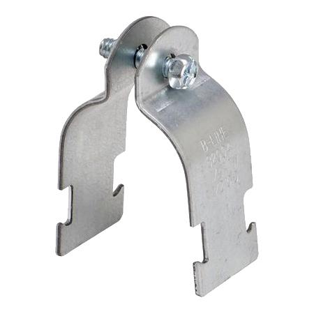 Pipe and conduit clamp, pre-assembled, rigid, 2 in