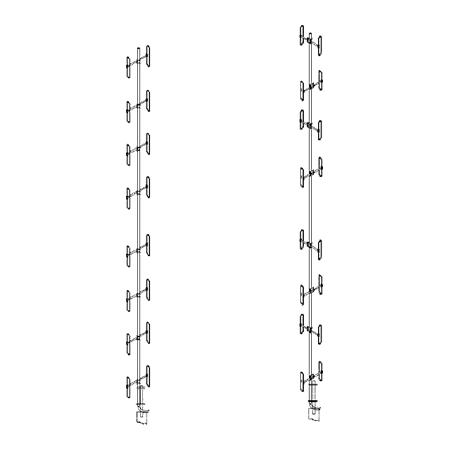 406-512MHz Exposed Dipole, 6/8.5 dBd, Field Adj.
