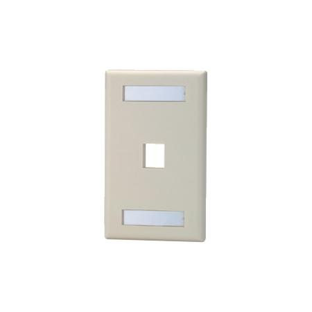 1-Port Single Gang Keystone Plate White