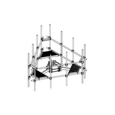 ATLAS 10 ft Monopole Platform with Top Rail Kit, Antenna Pipe Sold Separately