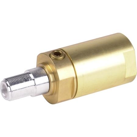 N Female Connector for 7/8 in Coax Cable in Brass/Silver