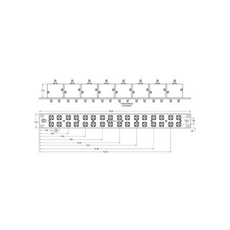 Rack Mount 2-Way, QMA Female Connectors