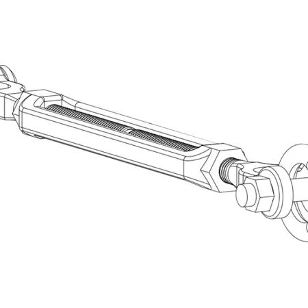 1/2"x6" Jaw Turnbuckle