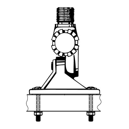 Medium-duty, polycarbonate ratchet mount