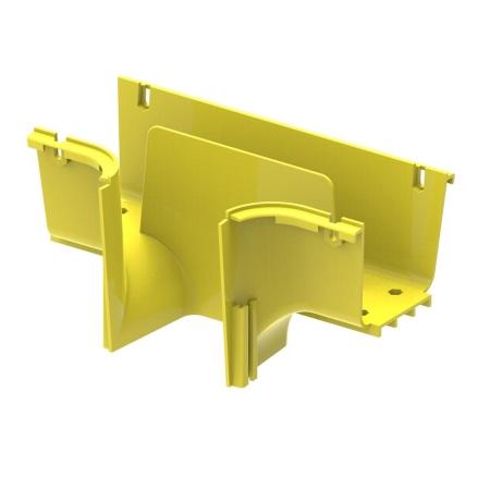 FiberGuide Downspout, 4 in x 4 in, yellow