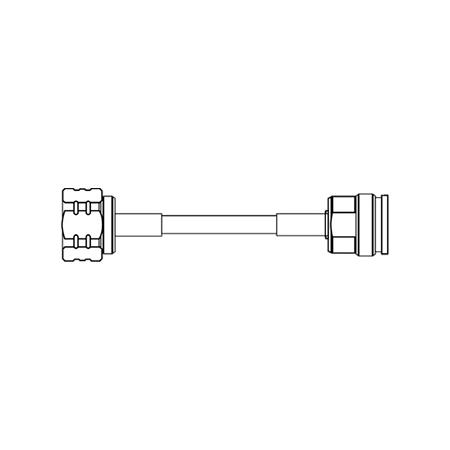 3 ft DC - 6 GHz Plenum Cable Assembly with 4.3-10 Male - 4.3-10 Female Connectors, Blue Jacket