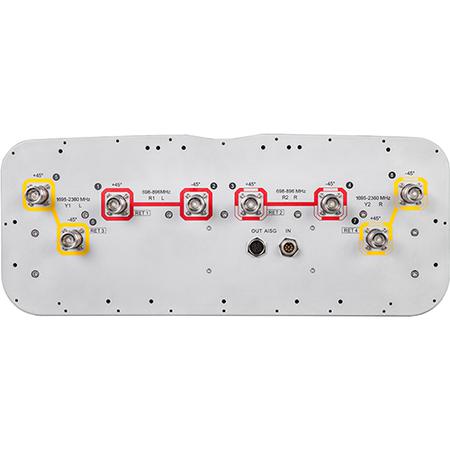 4x 698 - 896, 4x 1695 - 2360 MHz Sector Antenna with 8x 4.3-10 Female Connectors