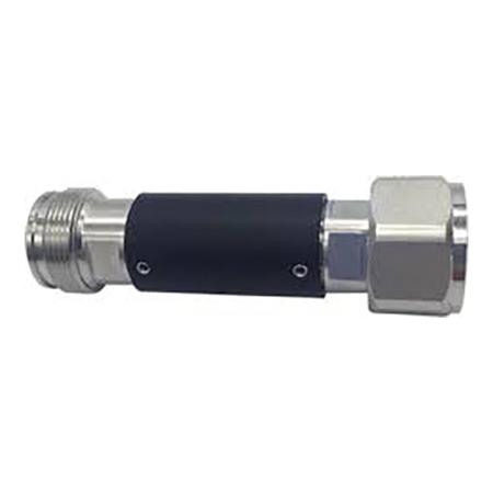 2 W 15 dB DC - 6 GHz RF Attenuator with 4.3-10 Male - 4.3-10 Female Connectors