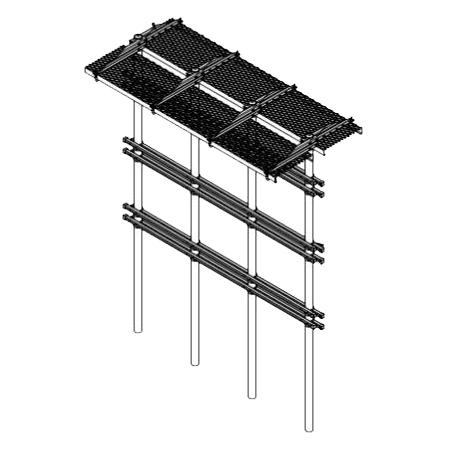 H-Frame with Ice Canopy, 10ft long with 4 Posts