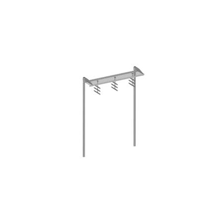 24 in x 10 ft Safety Grated Waveguide Bridge Kit with (2) 15 ft 4 in Direct Burial Posts