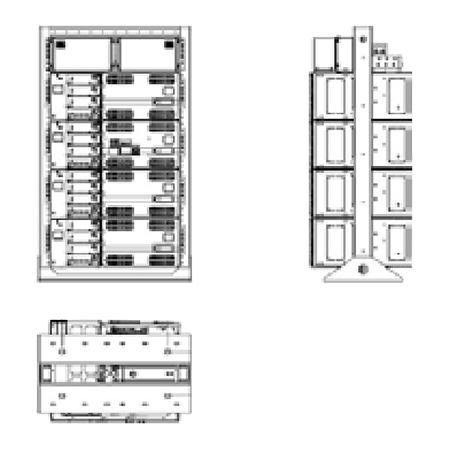 42 in High Relay Rack for Mounting 23 in Wide Equipment