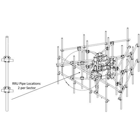 G23 High Capacity 3-Sector Monopole Frame