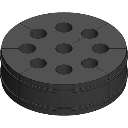3/8" Standard Cushion, 9 Holes
