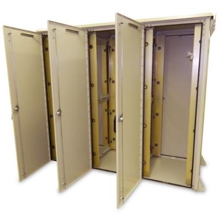 78H x 88.5W x 25D in Triple Bay Outdoor Enclosure