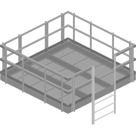 10ft x 12ft Platform Handrail Kit