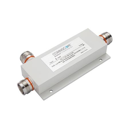 555 – 6000 MHz 30 dB Air Directional Coupler in White, 4.3-10 Female, Trimetal