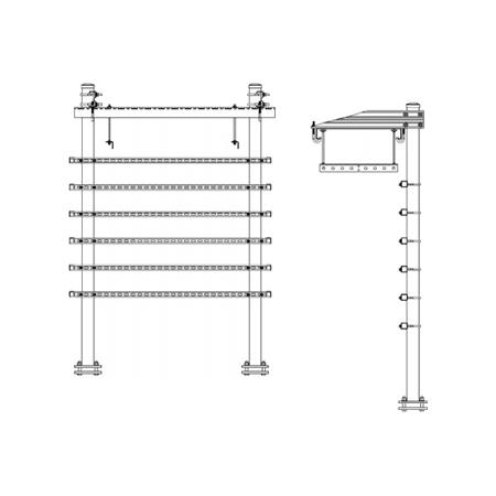Remote radio head unit mount 5' wide