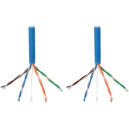 1000' Cat5e 350MHz Bulk Solid-Core PVC Cable, Blue