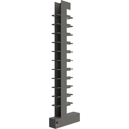 Single Channel Cable Manager in Gray