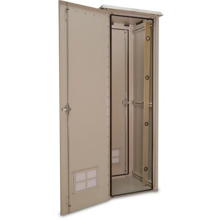 78Hx25Wx25D in (1) Bay,Outdoor Cabinet UL50 Cream