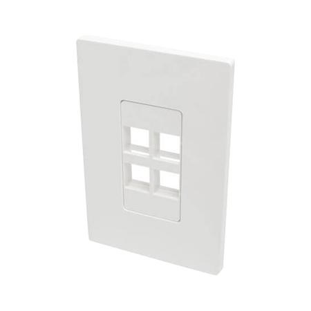 4-Port Single-Gang Faceplate