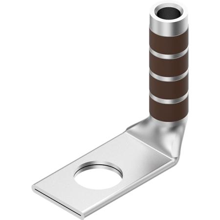 1Hole Lug w/Insp 2AWG 1/4in Stud, L, BRN