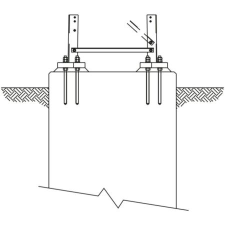 Base Feet Kit with 5/8" x 15" Hilti bolts