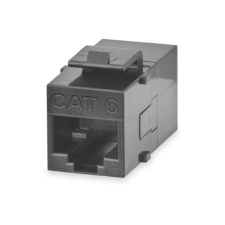 Category 6 Panel-Mount Feed-Thru Coupler, Black