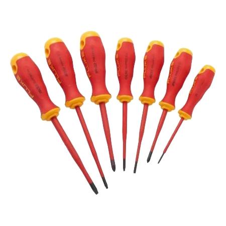 Insulated 7 Unit Screwdriver Kit, 1000v